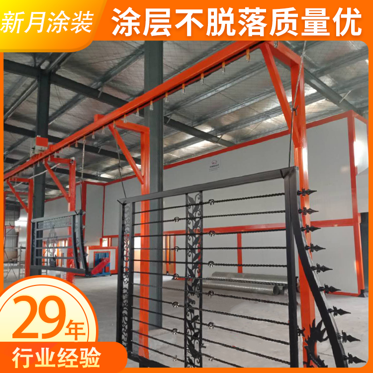 高速护栏自动喷塑设备视频