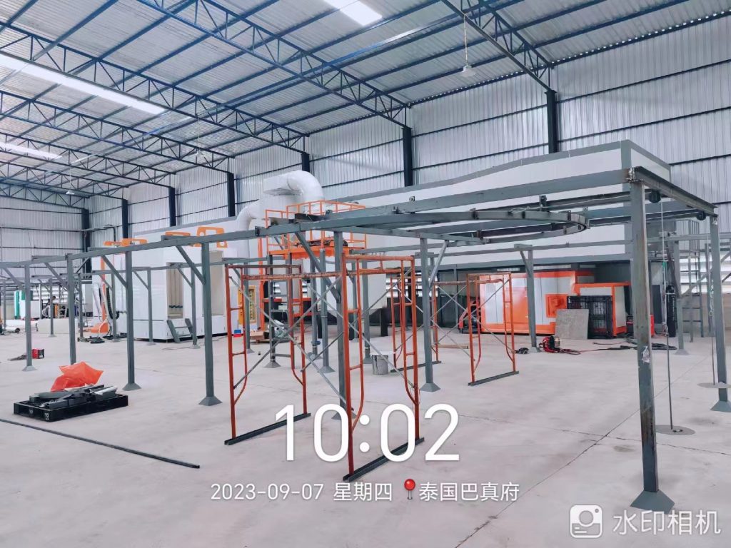 仅26天,新月为泰国工厂定制的钣金喷涂线完成安装! 仅26天,新月为泰国工厂定制的钣金喷涂线完成安装!